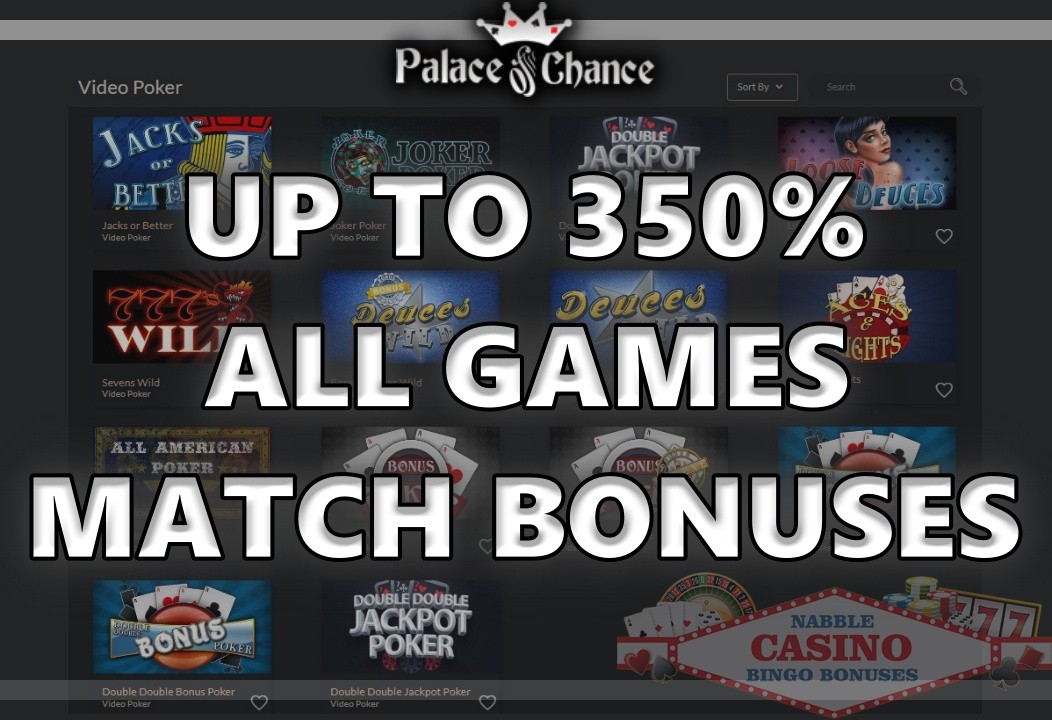 Palace of Chance Casino 350% Special Deposit Bonus Offers 1 Palace of Chance casino special deposit bonus 08