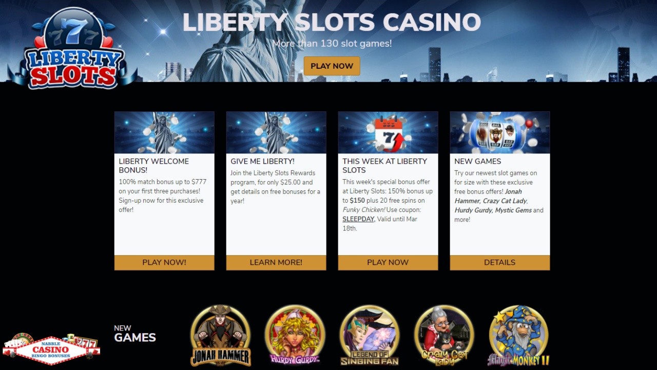 liberty slots casino welcome 0312