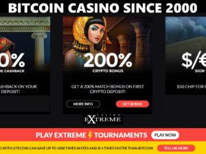 Casino Extreme cryptocurrency bonus