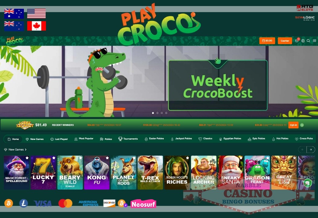 PlayCroco casino review 2024