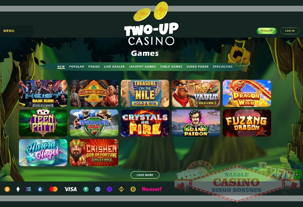 Two-Up casino bonus review 2024
