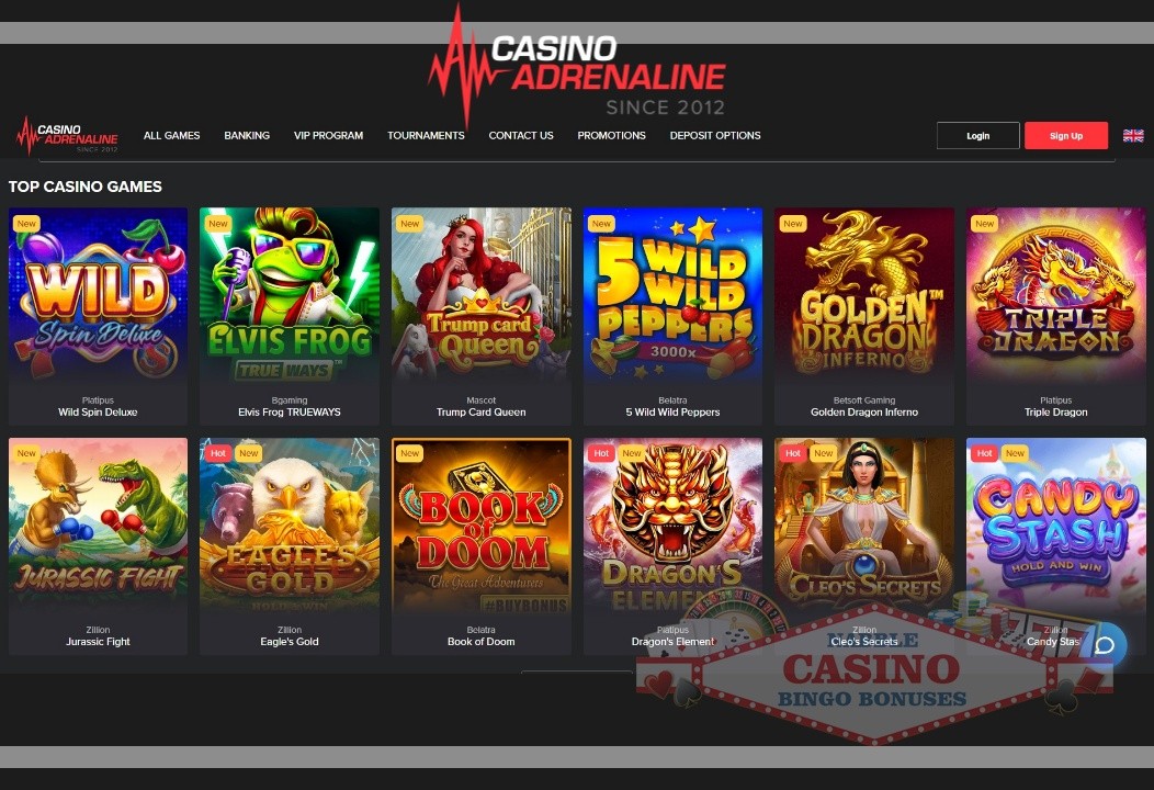 Casino Adrenaline Review and Ratings 1 Casino Adrenaline review