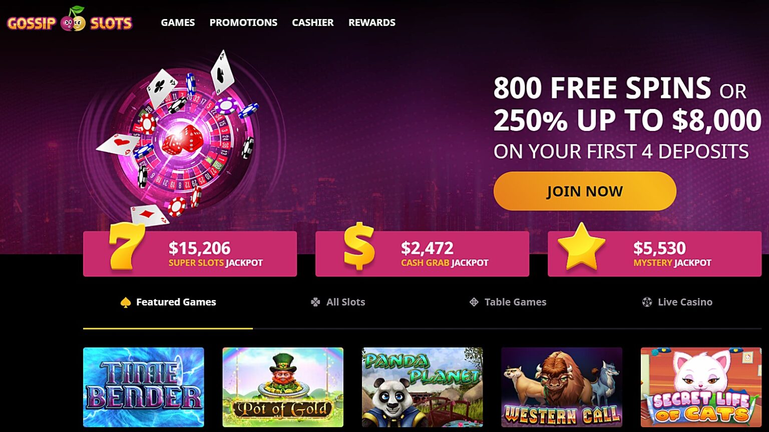 Gossip Slots Bonus Codes – Get 800 Free Spins