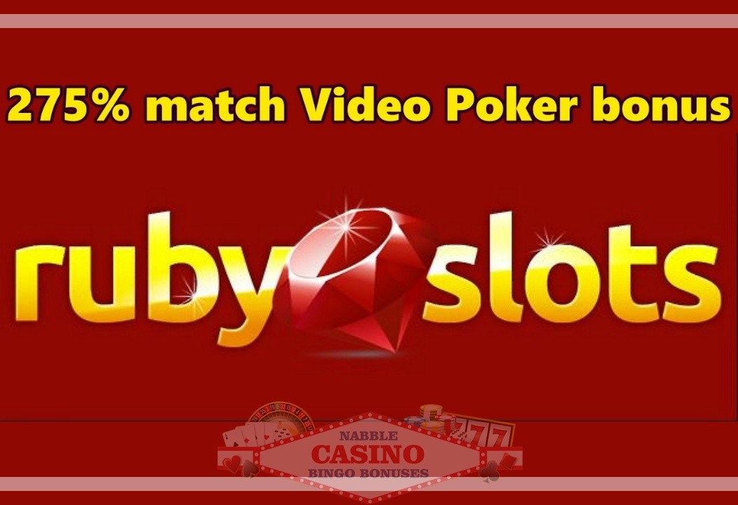 Ruby Slots casino video poker bonus