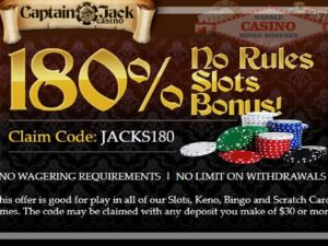Captain Jack casino no rules bonus