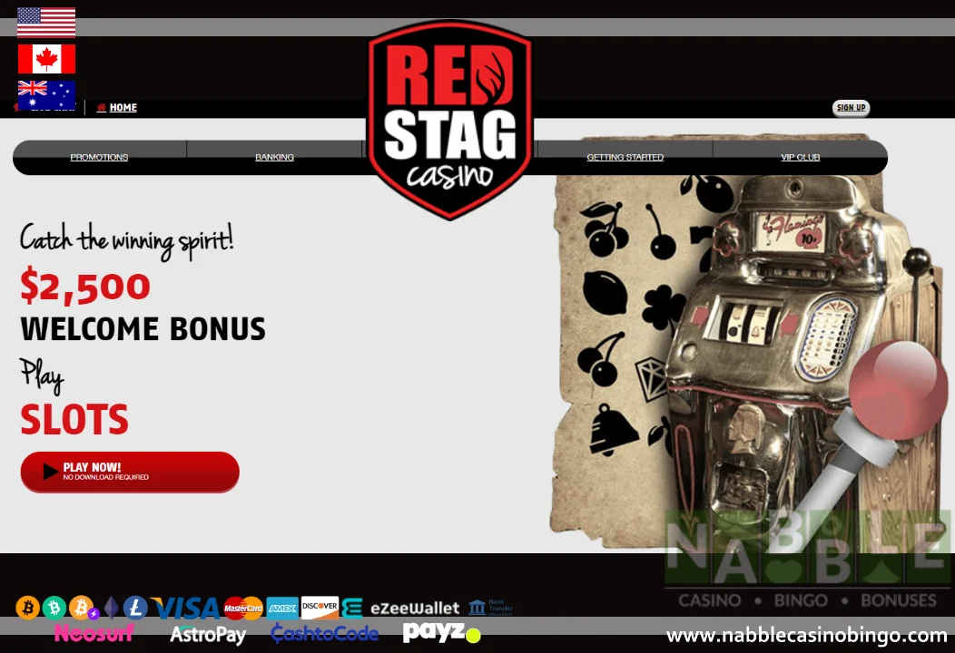 Red Stag casino sign-up bonus codes