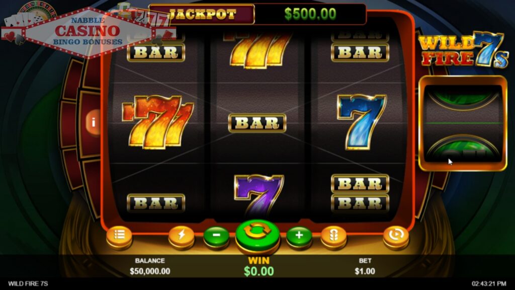 Wild Fire 7s slot desktop