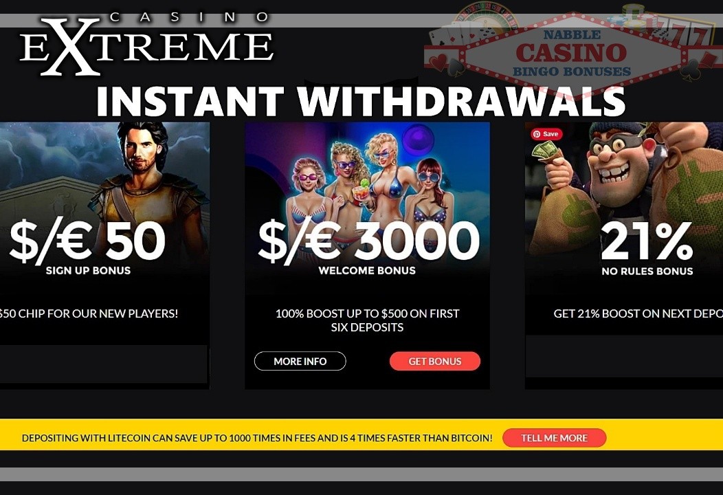 Casino Extreme exclusive bonuses