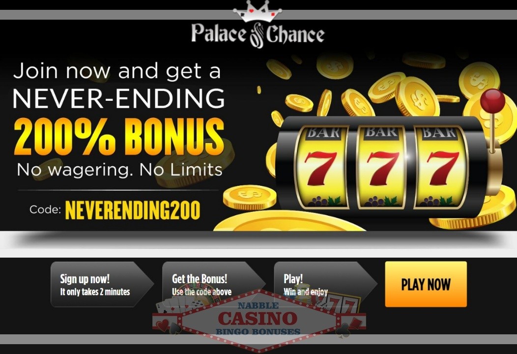 Palace of Chance casino $100 no deposit bonus