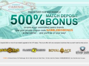 Nabble Big Bonus 500% deposit bonus