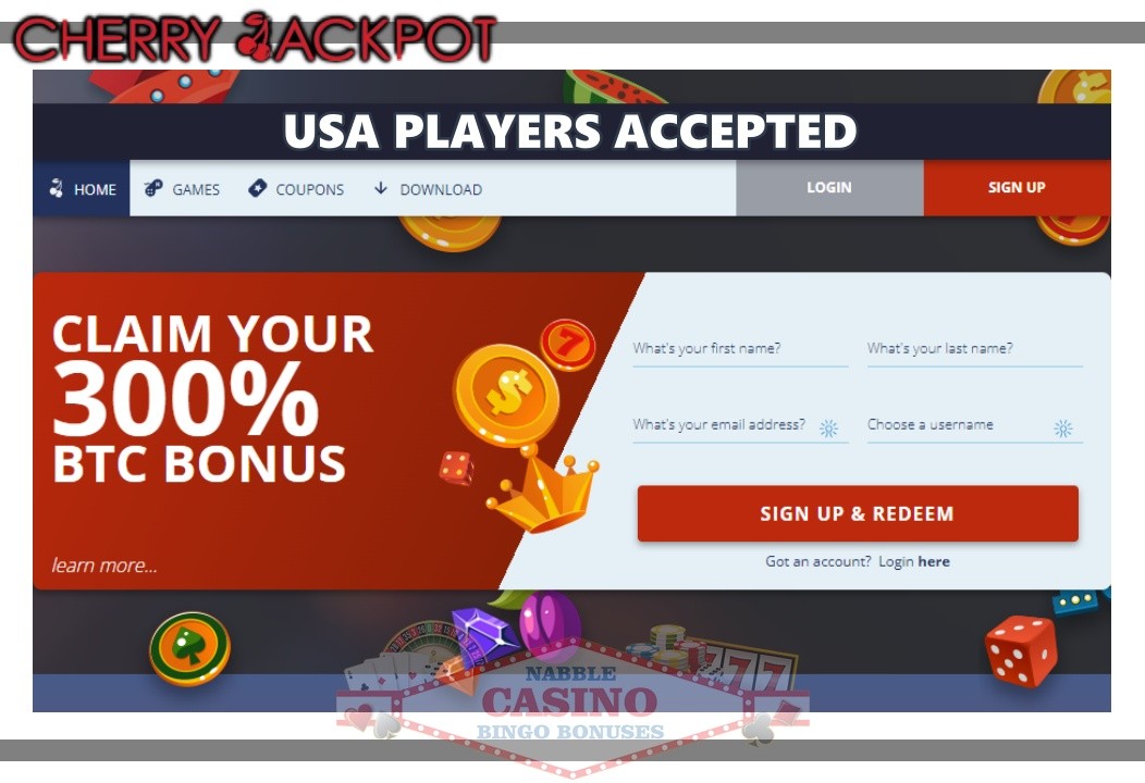 Cherry Jackpot casino bonuses