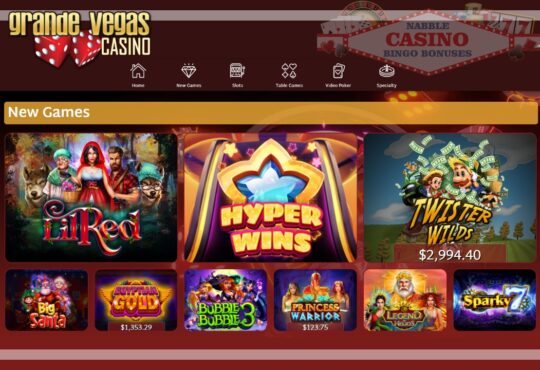 Grande Vegas casino daily bonus codes