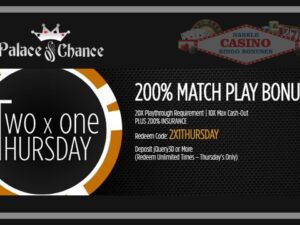 Palace of Chance casino Thursday bonus 1