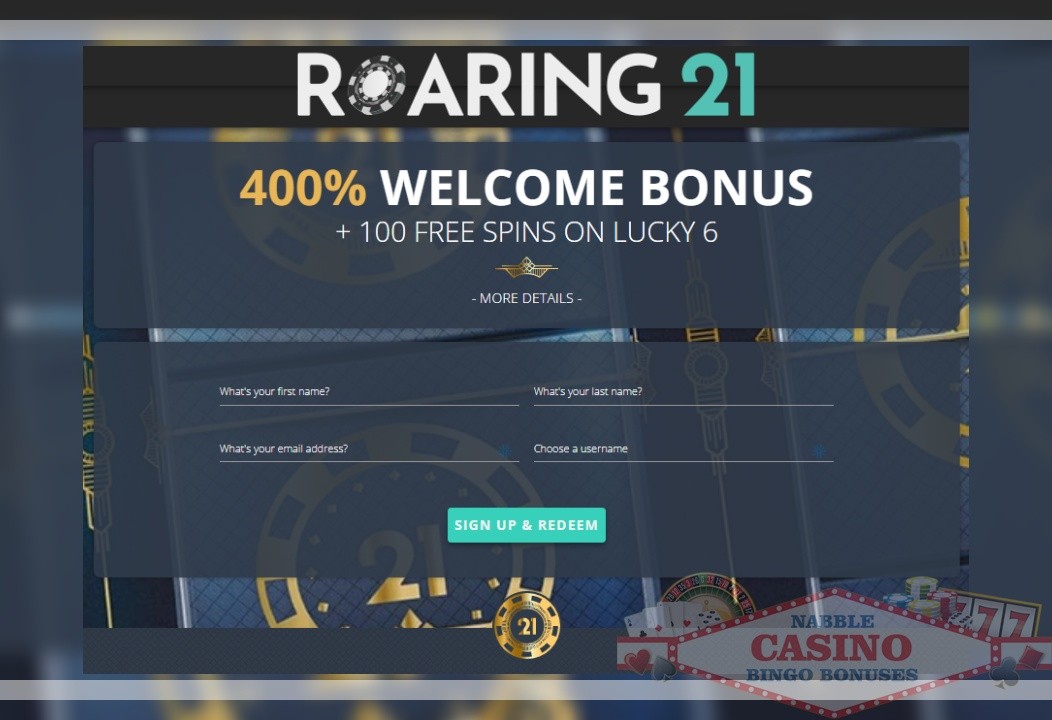 Roaring21 casino bonuses
