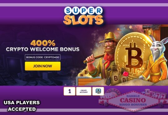 Super Slots casino bonus codes 0121