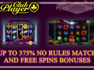 Club Player casino No Rules Bonus Codes 10