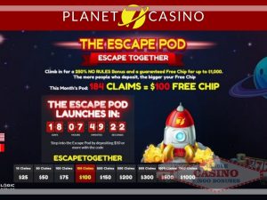 Planet7 casino 240% no max bonus