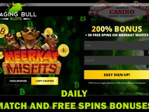 Raging Bull casino daily bonuses 2023