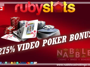 Ruby Slots casino video poker bonus