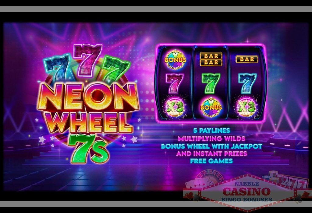 Neon Whel 7s slot block
