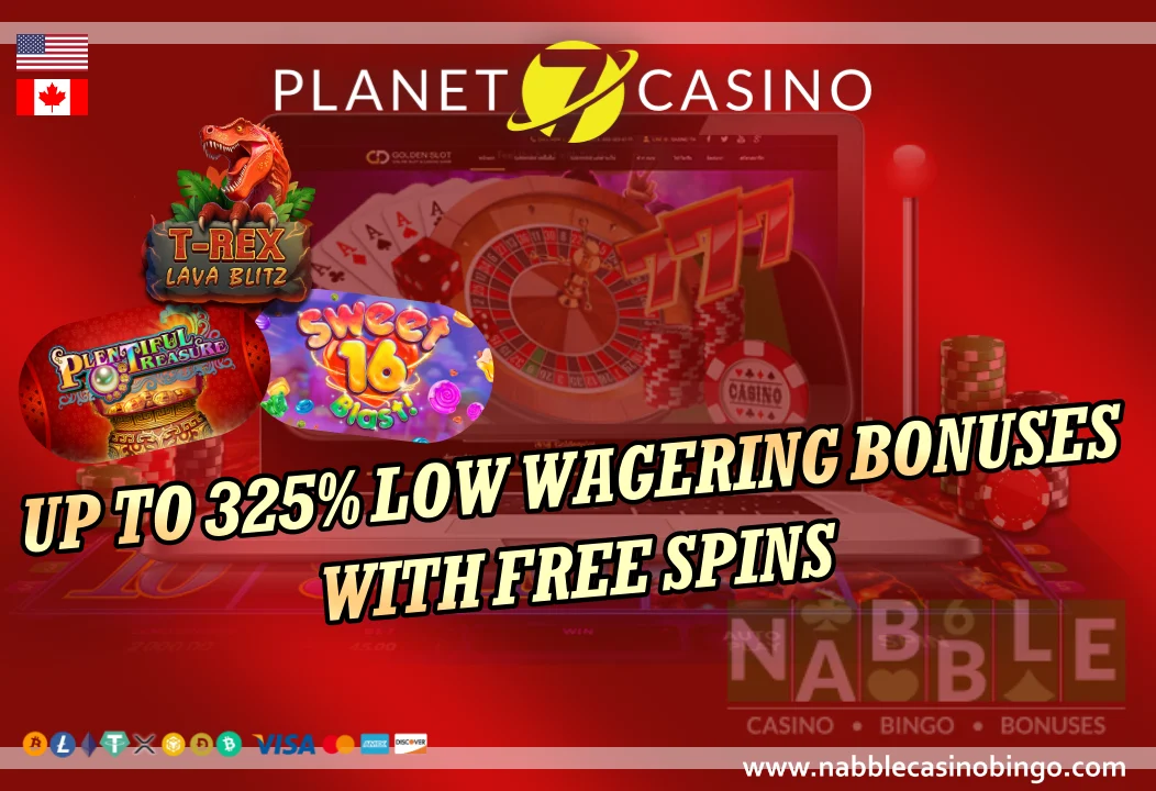Planet7 casino low wagering bonus