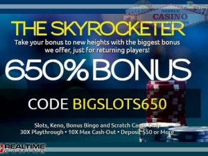 650% slots deposit bonus rtg