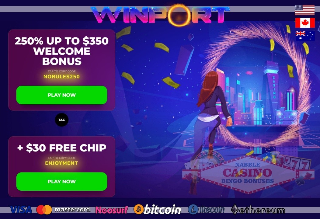 WinPort Casino Bonus Codes 300 Deposit Bonus And 100 Cashback