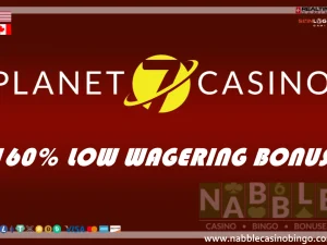 Planet7 casino 160 low playthrough bonus