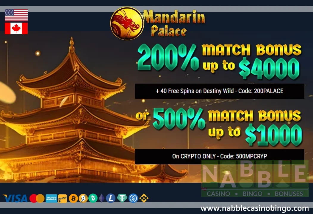Mandarin Palace casino bonus codes
