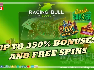 Raging Bull casino one time bonus offers