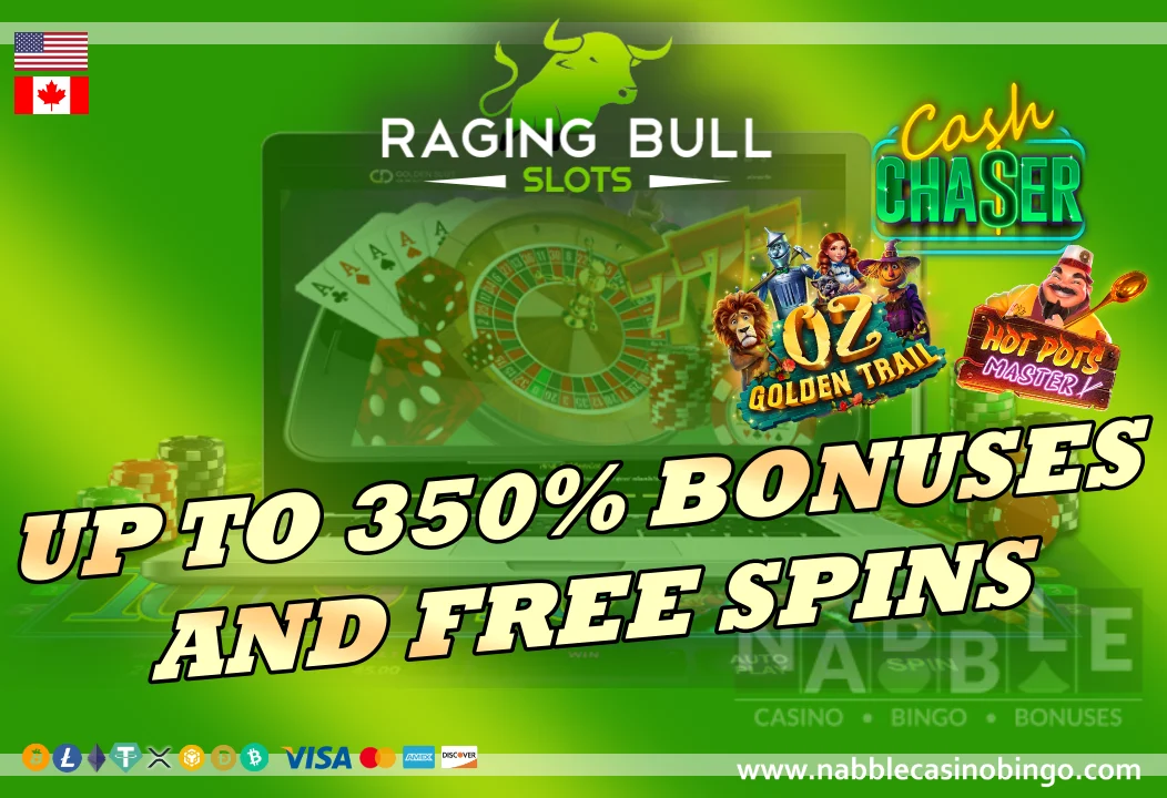 Raging Bull casino one time bonus offers