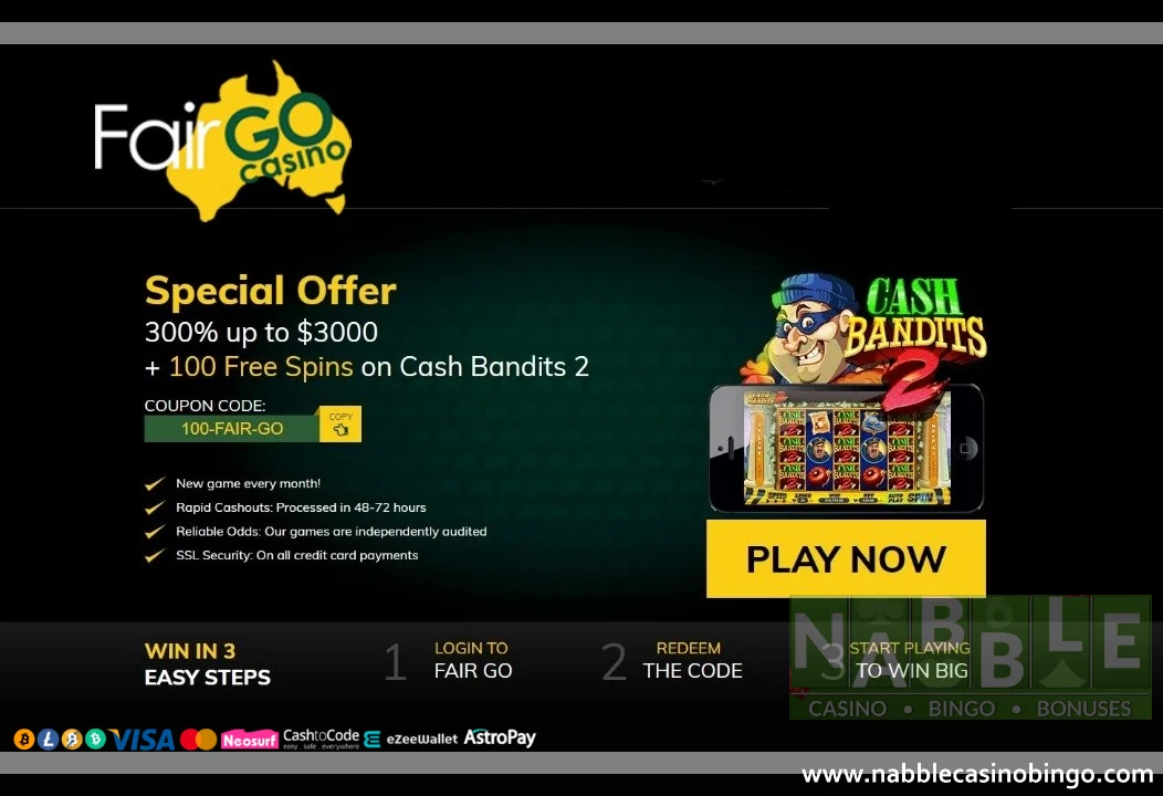 Fair Go casino sign up options