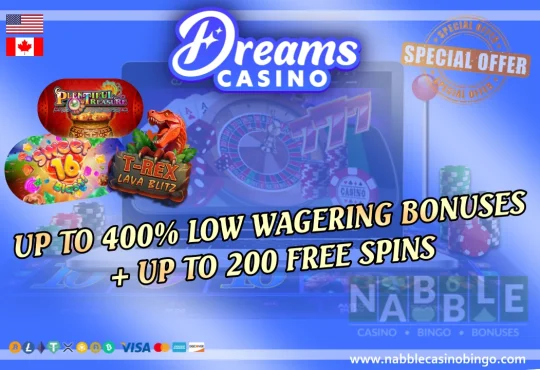Dreams casino one time bonus offers