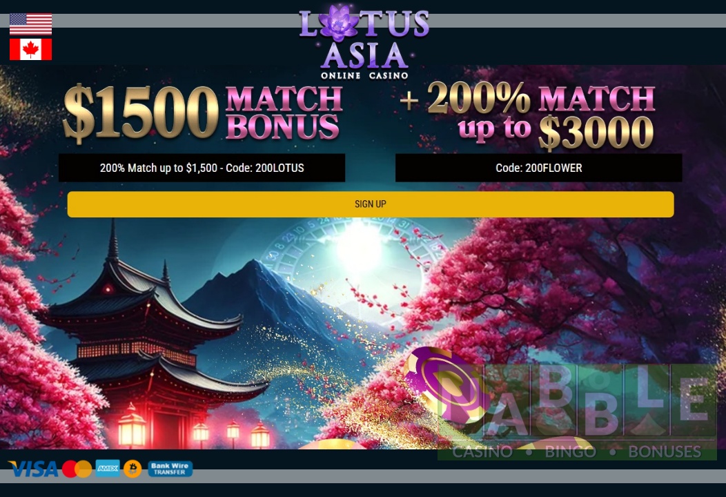 Lotus Asia casino bonus codes 2024