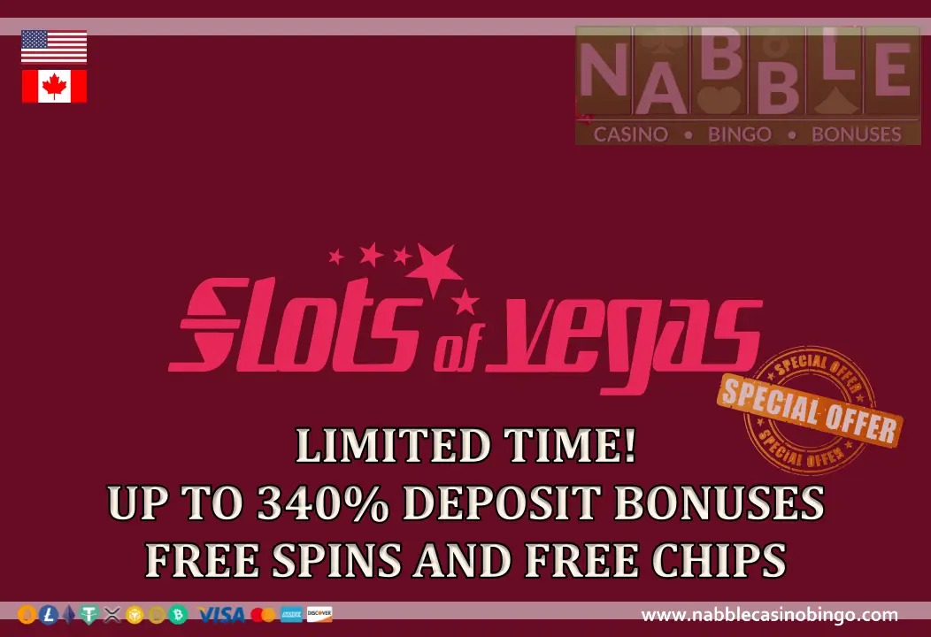 Slots of Vegas casino one time bonus offers