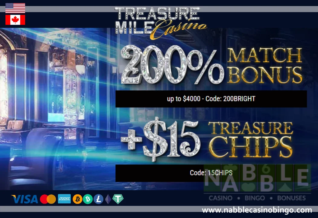 Treasure Mile casino bonus codes