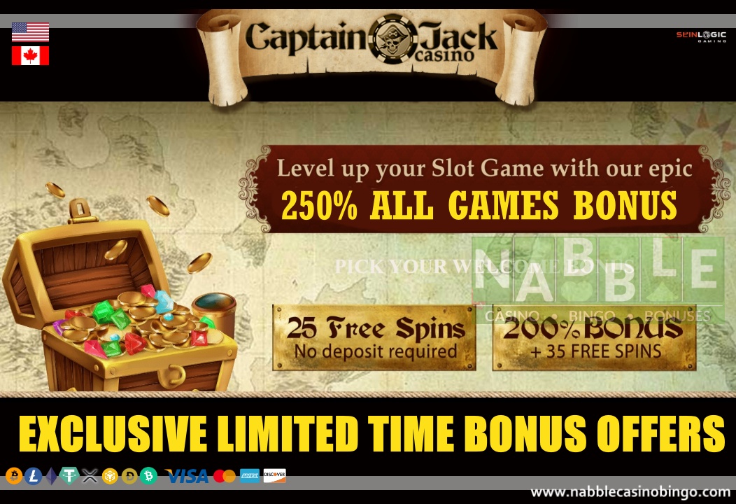 Captain Jack casino all games bonus n