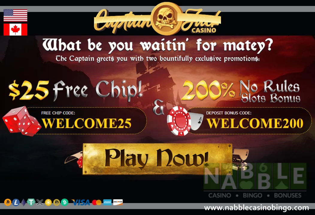 Captain Jack casino welcome bonus
