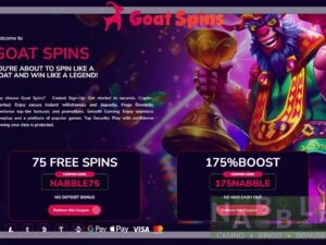 Goat Spins casino bonuses 2024