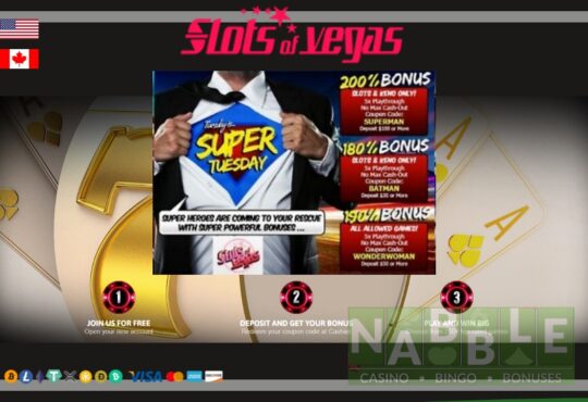 Slots of Vegas casino super tuesday 24