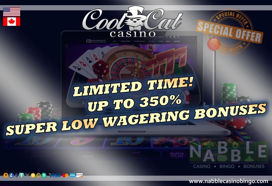 Cool Cat casino one time bonus offers