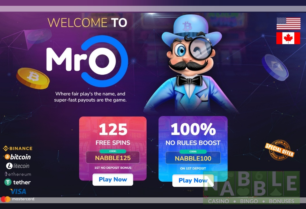 Mr. O casino no rules bonuses new