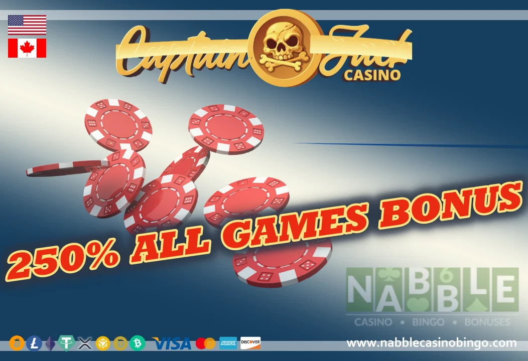 Captain Jack casino all games bonus