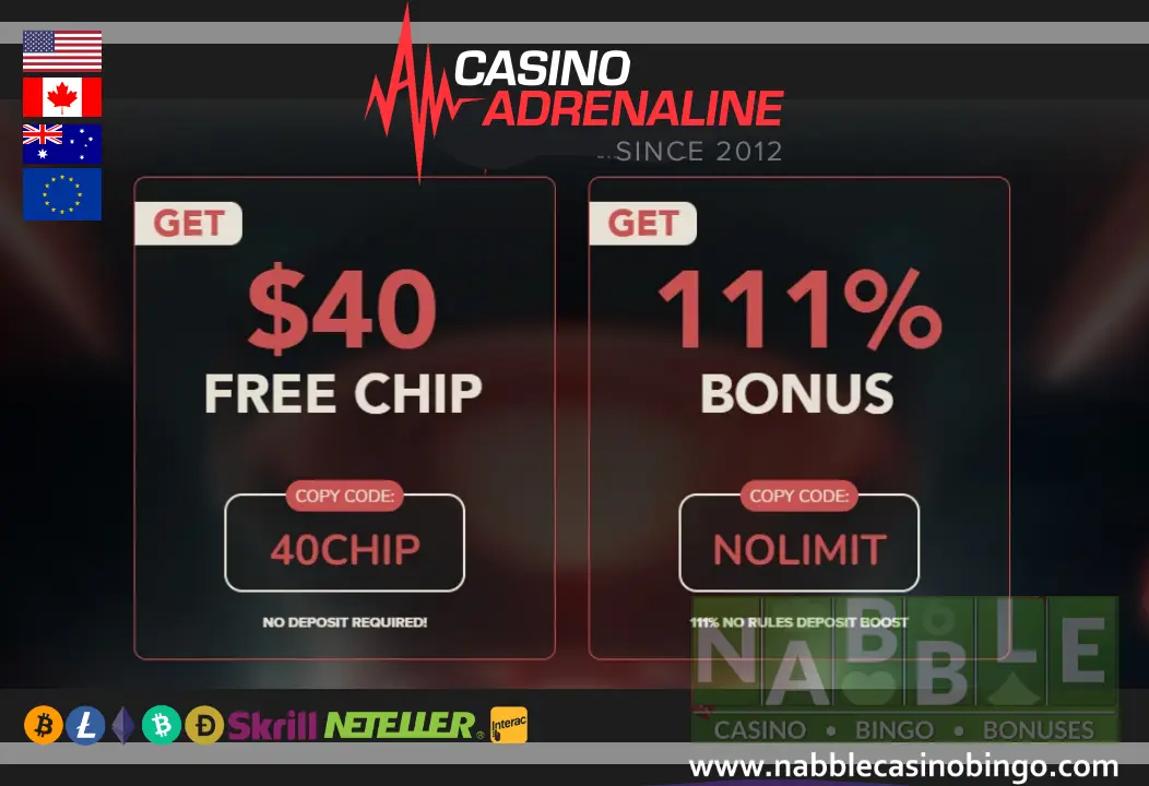 Casino Adrenaline bonuses