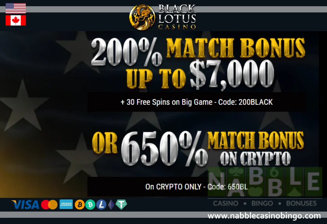 Black Lotus casino bonus codes