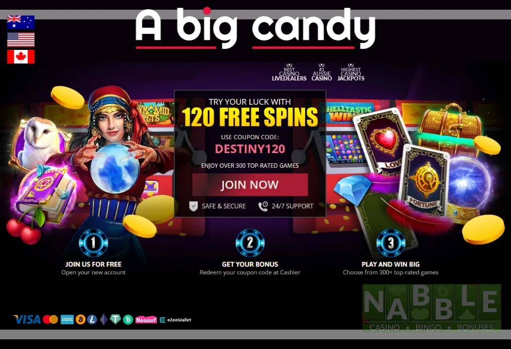 A Big Candy casino bonus codes
