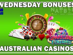 Australian casinos Wednesday bonus offers Sparkling Fortunes