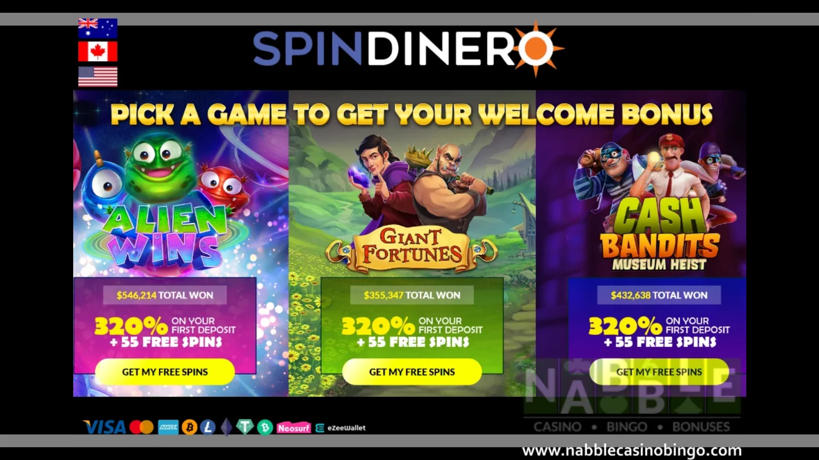 Spin Dinero casino bonus codes