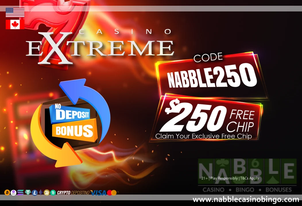 Casino Extreme $250 No Deposit Bonus Exclusive Offer NABBLE250 Code