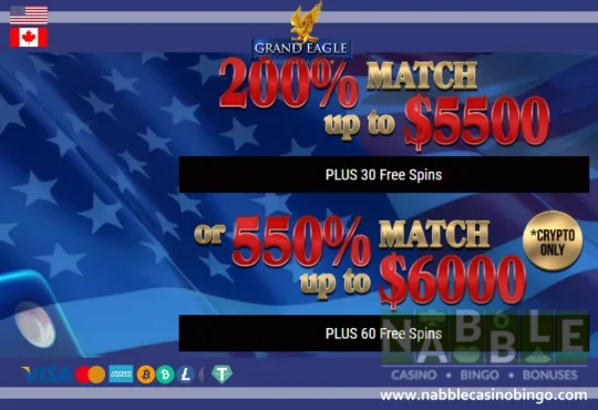 Grand Eagle casino bonus codes n